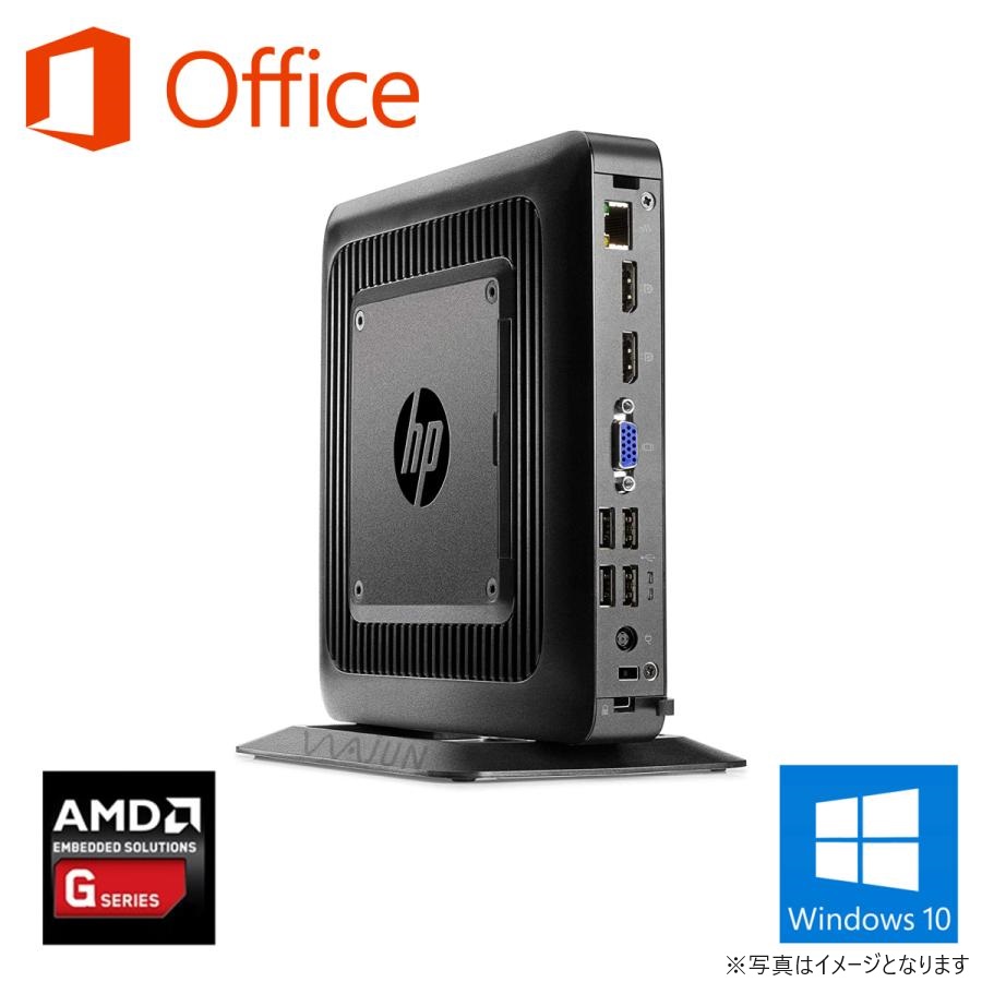 デスクトップパソコン デスクトップPC Microsoft Office2019搭載 Win10 Pro 64Bit /HP T520  /AMD-Gシリーズ /メモリ4GB/SSD128GB/WIFI/Bluetooth ミニパソコン